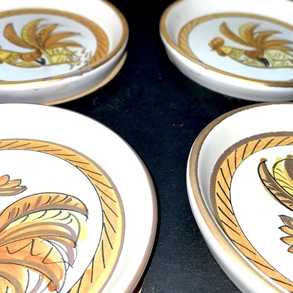 Handmade in Italy Complete Artisan Signed  Coaster Set New in Original Box - Picture 8 of 10